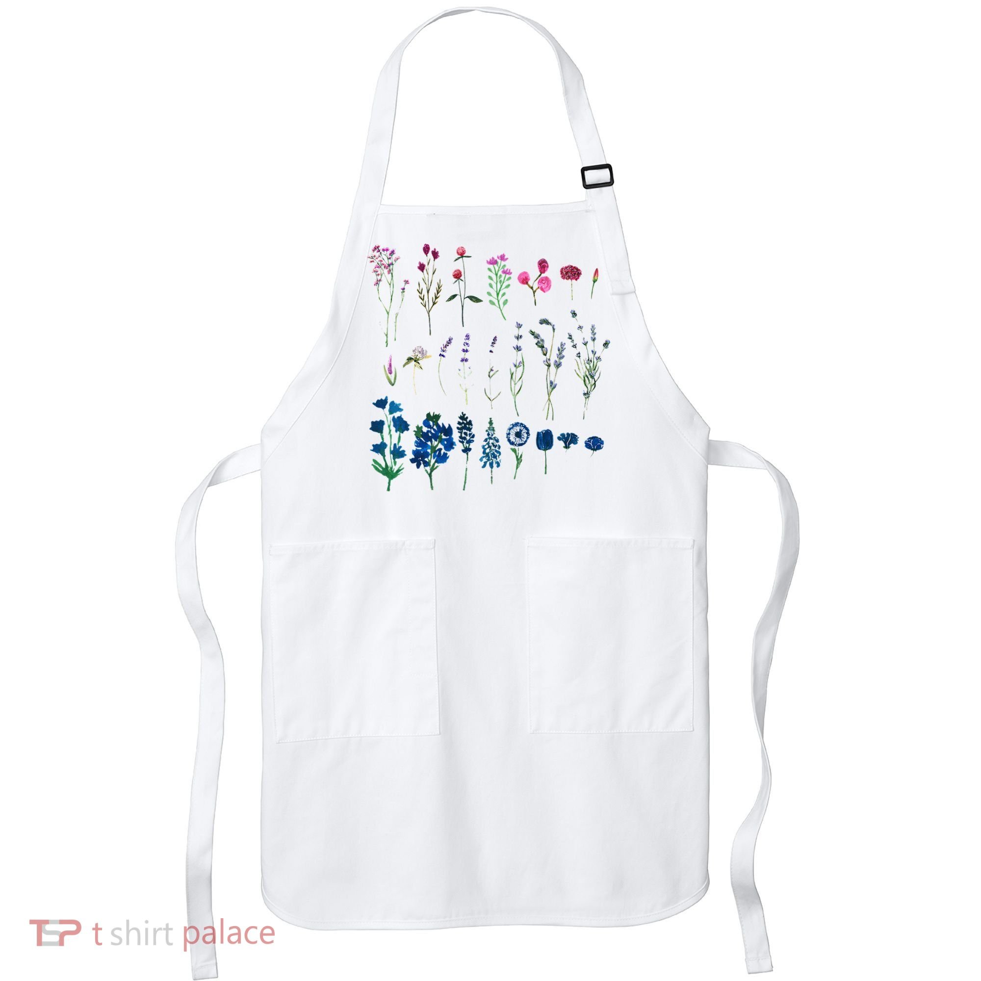 Subtle Bi Pride Bisexual Flowers Flag Discreet Pride Apparel Apron