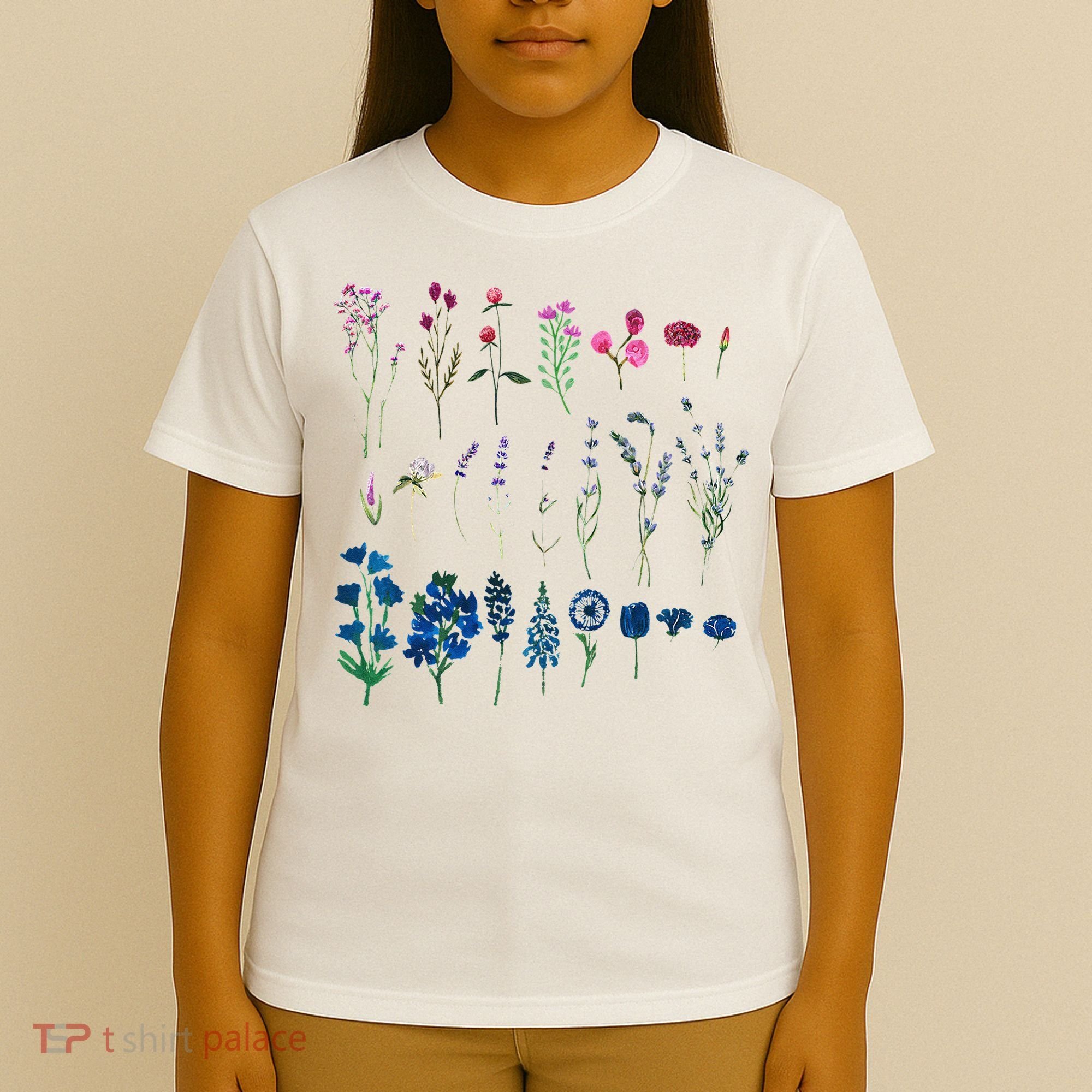 Subtle Bi Pride Bisexual Flowers Flag Discreet Pride Apparel T-Shirt