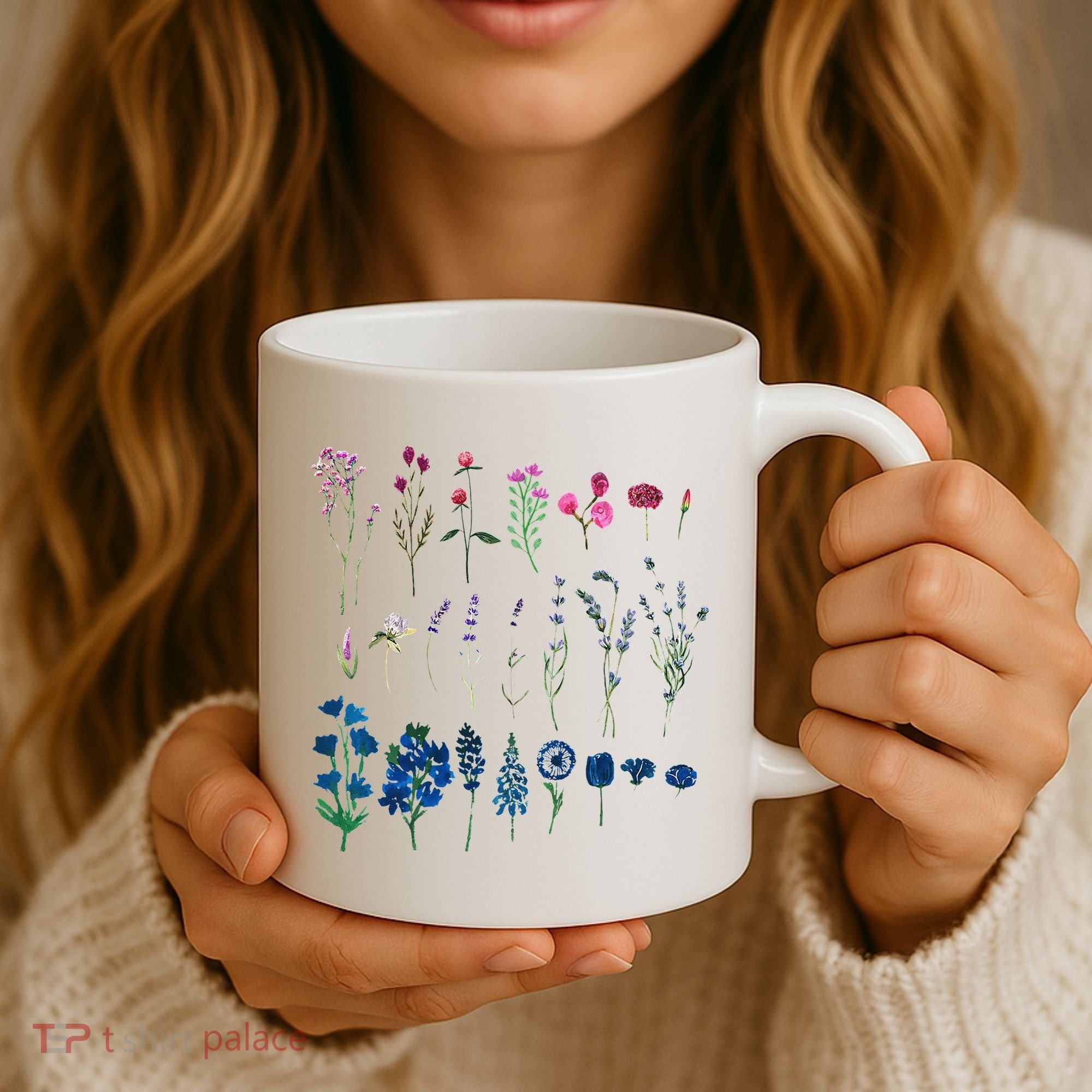 Subtle Bi Pride Bisexual Flowers Flag Discreet Pride Apparel Coffee Mug