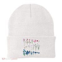 Subtle Bi Pride Bisexual Flowers Flag Discreet Pride Apparel Beanie thumb 0