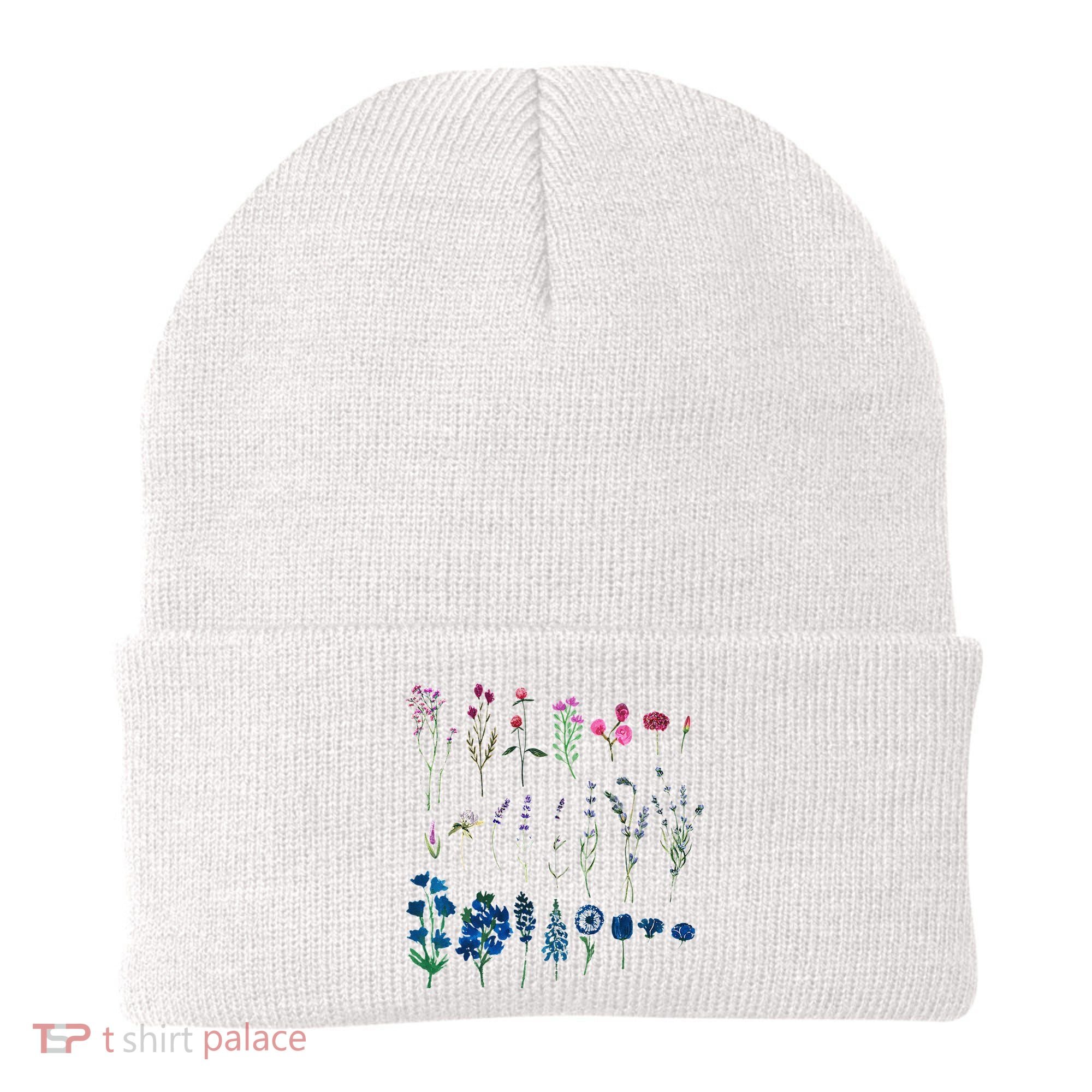 Subtle Bi Pride Bisexual Flowers Flag Discreet Pride Apparel Beanie