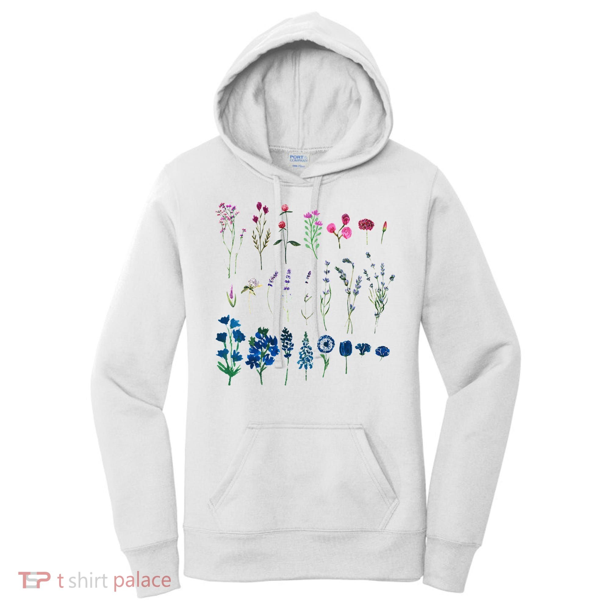 Subtle Bi Pride Bisexual Flowers Flag Discreet Pride Apparel Women's Hoodie