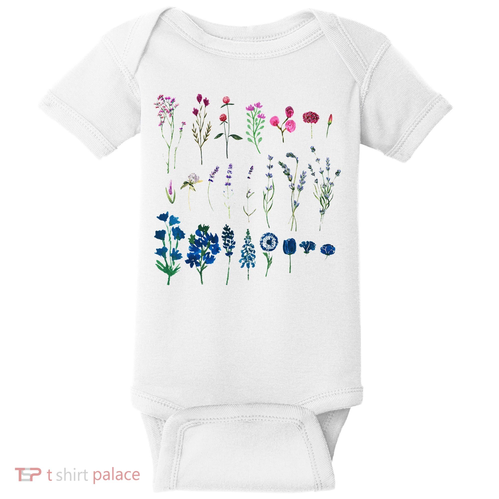 Subtle Bi Pride Bisexual Flowers Flag Discreet Pride Apparel Baby Bodysuit