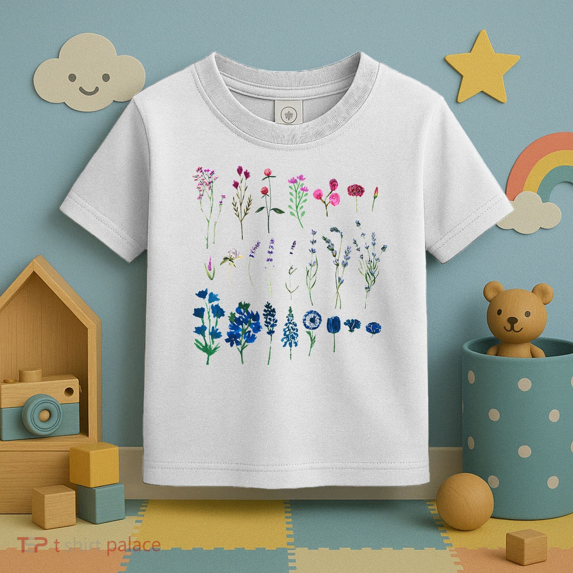 Subtle Bi Pride Bisexual Flowers Flag Discreet Pride Apparel Toddler T-Shirt