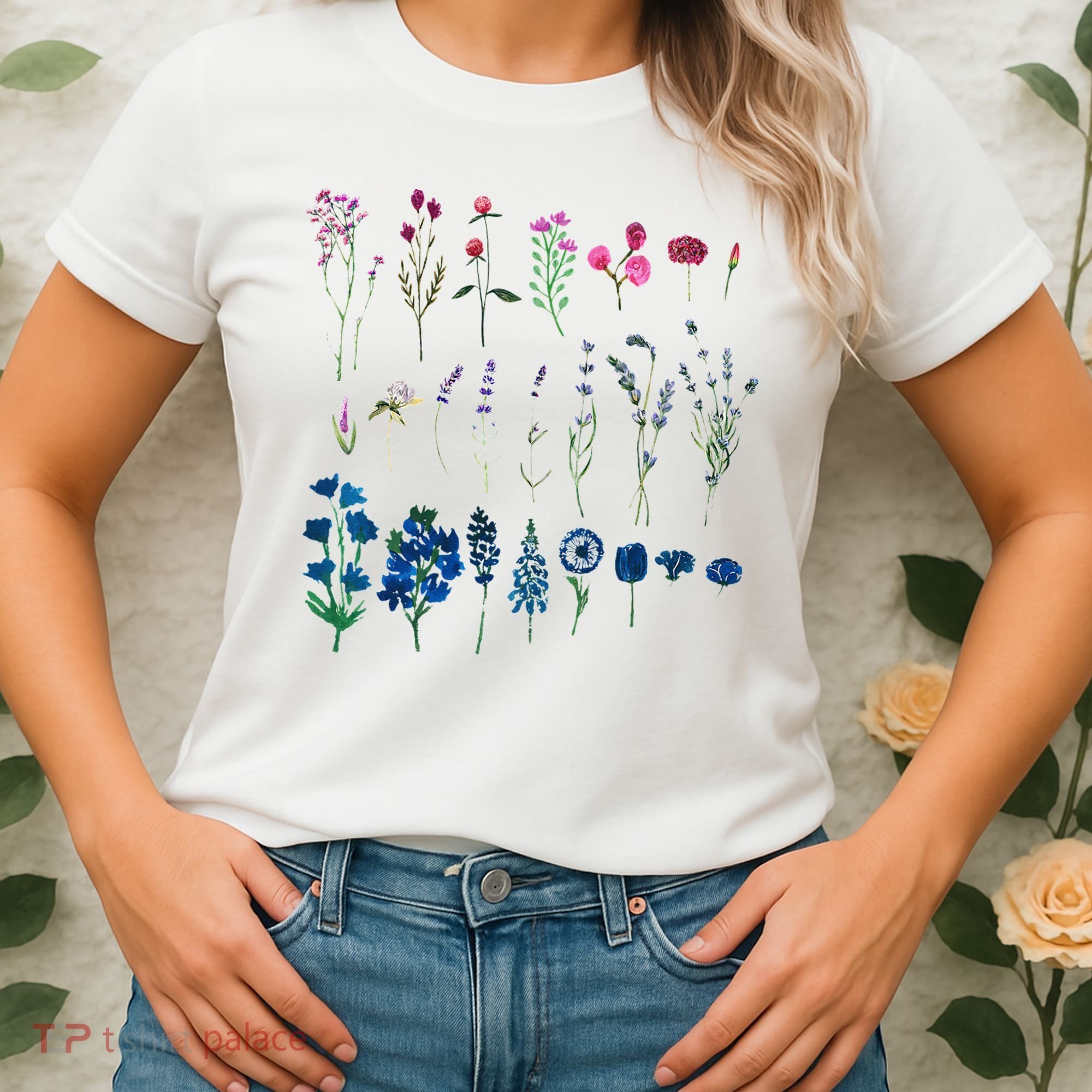 Subtle Bi Pride Bisexual Flowers Flag Discreet Pride Apparel Women's T-Shirt