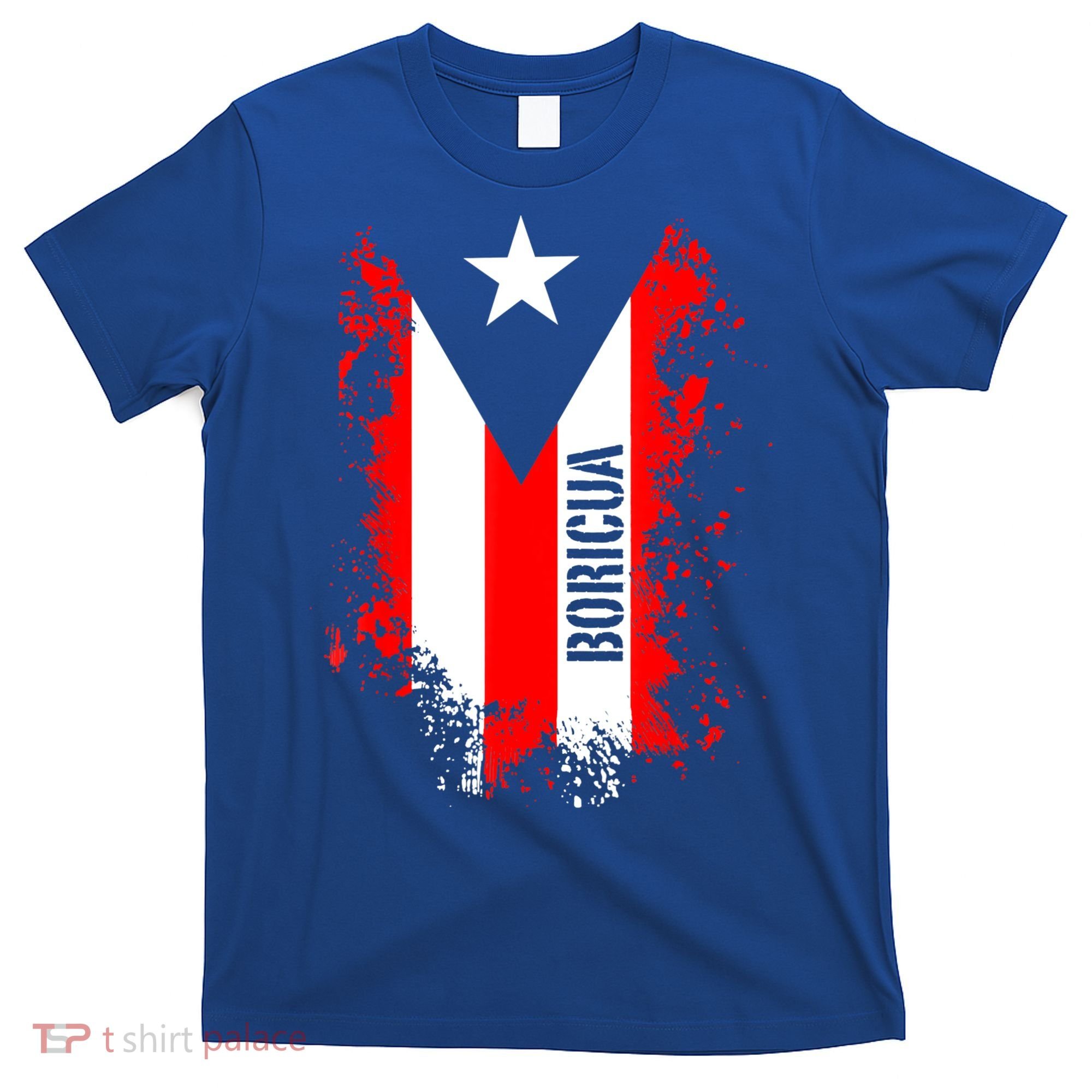 Splattered Boricua Puerto Rican Shirt Puerto Rico Flag Retro T-Shirt