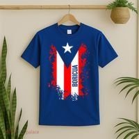Splattered Boricua Puerto Rican Shirt Puerto Rico Flag Retro T-Shirt thumb 2