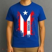 Splattered Boricua Puerto Rican Shirt Puerto Rico Flag Retro T-Shirt thumb 3