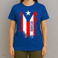 Splattered Boricua Puerto Rican Shirt Puerto Rico Flag Retro T-Shirt thumb 4