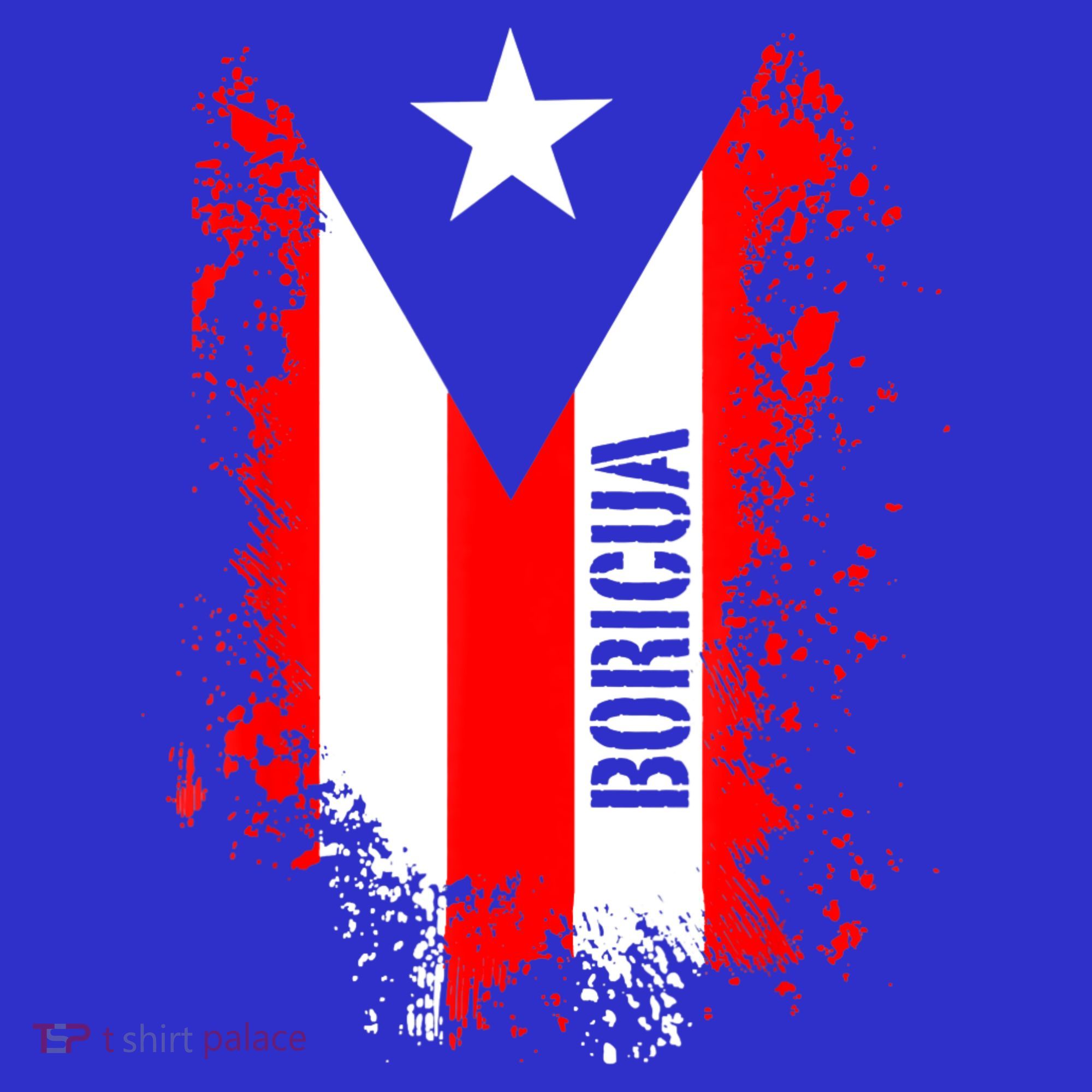 Splattered Boricua Puerto Rican Shirt Puerto Rico Flag Retro Women's Tank Top