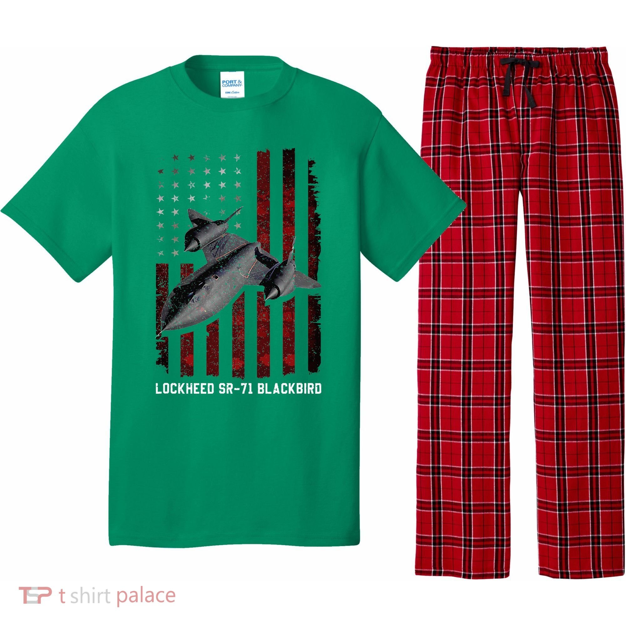 Sr71 Blackbird Plane Pajama Set