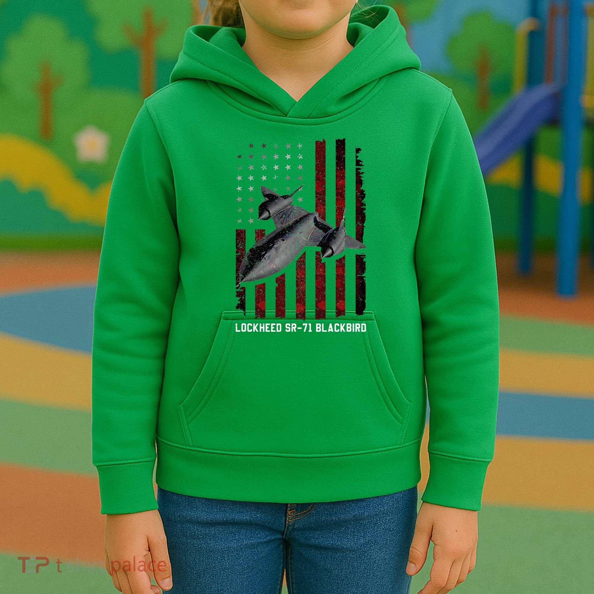 Sr71 Blackbird Plane Kids Hoodie