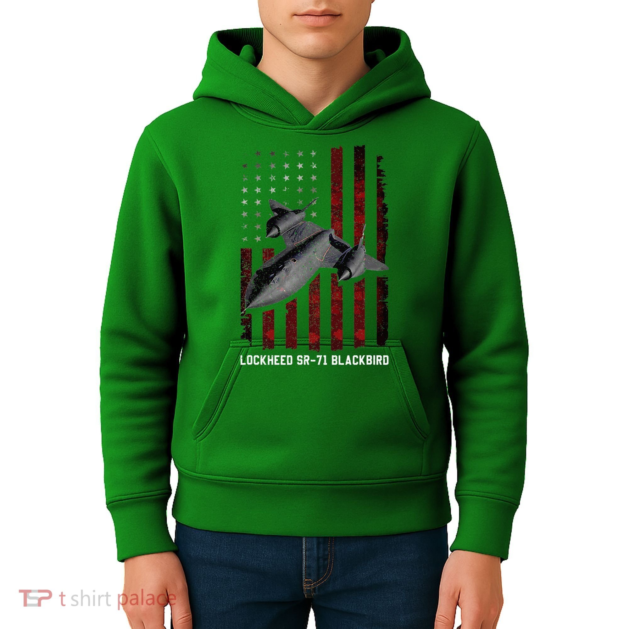Sr71 Blackbird Plane Kids Hoodie