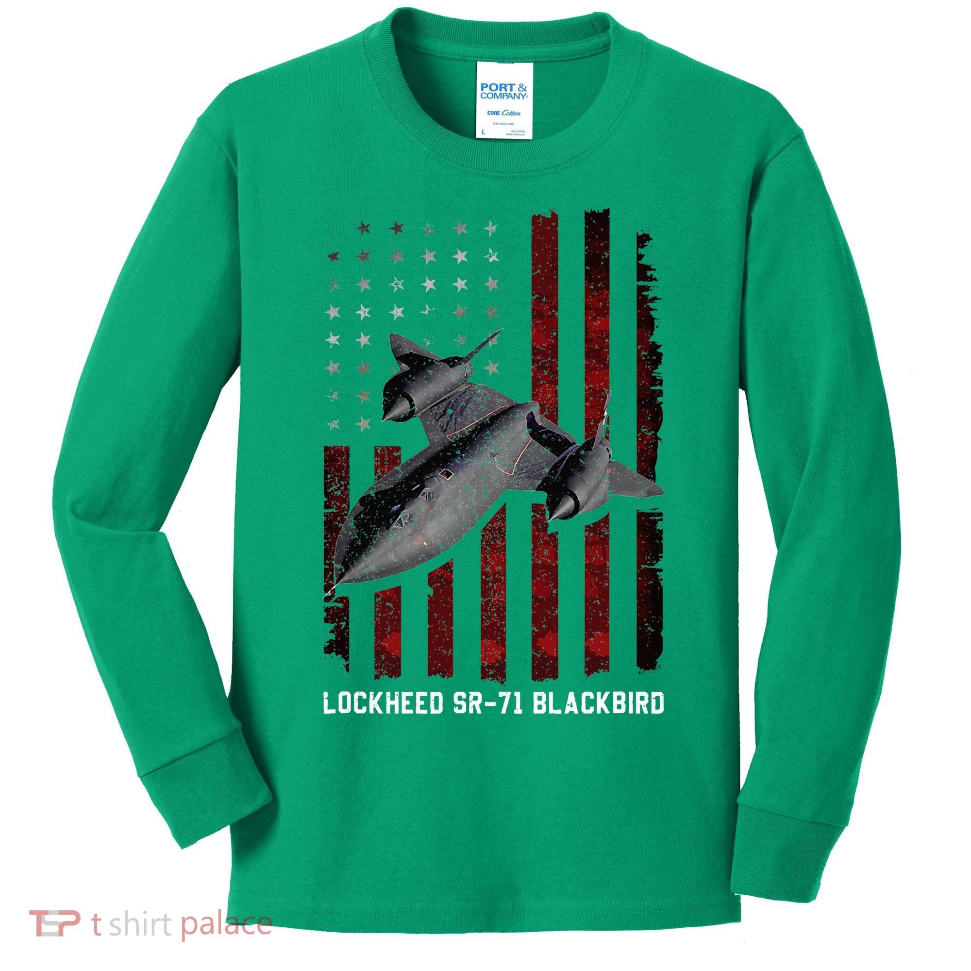 Sr71 Blackbird Plane Kids Long Sleeve Shirt