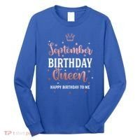 September Birthday Queen September Queen Born In September Gift Long Sleeve Shirt thumb 0