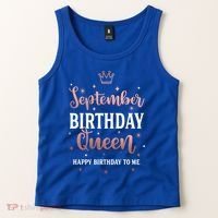 September Birthday Queen September Queen Born In September Gift Tank Top thumb 2