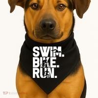 Swim Bike Run Triathlon Triathlete Athletics Gift USA-Made Doggie Bandana thumb 1