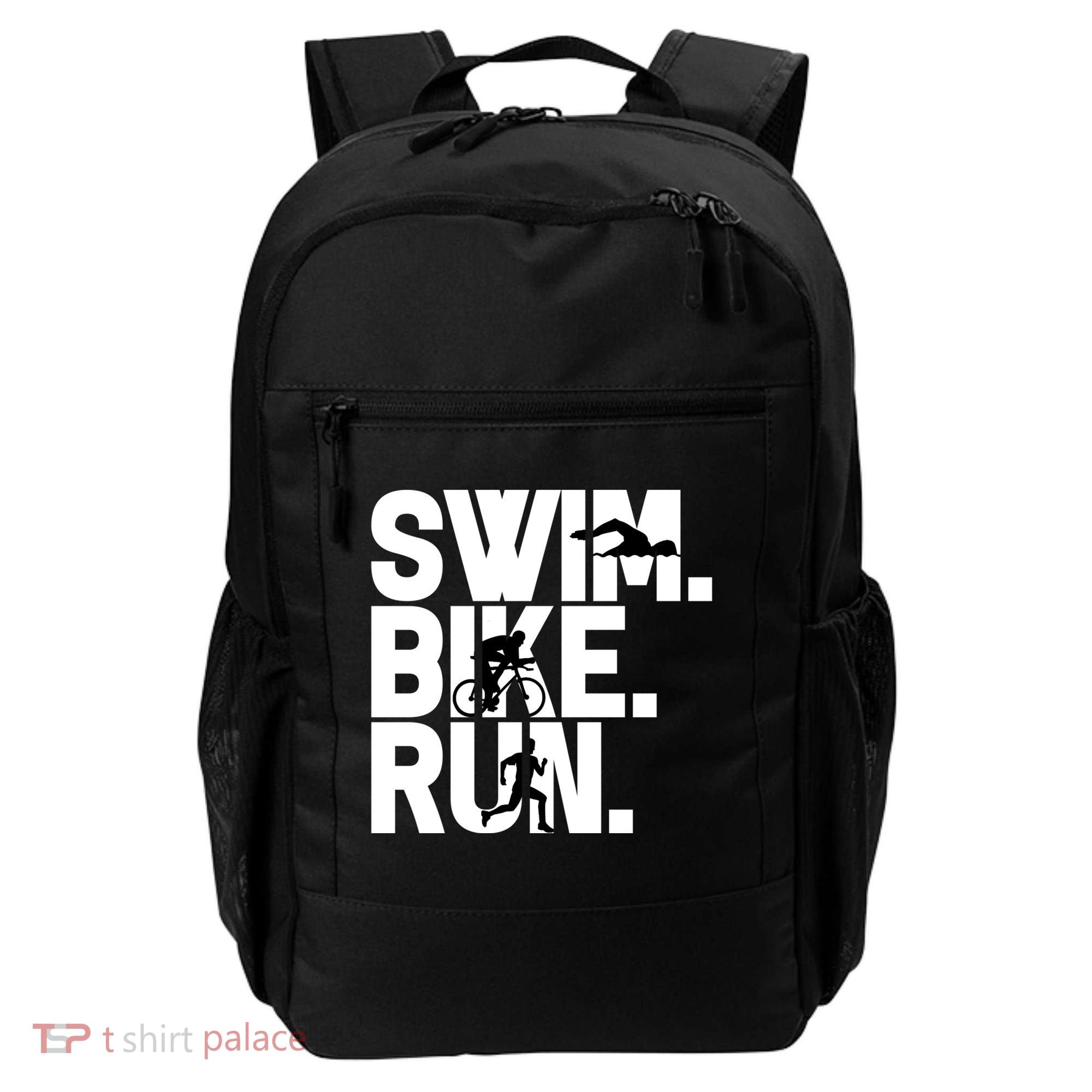 Swim Bike Run Triathlon Triathlete Athletics Gift Backpack
