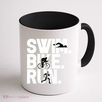 Swim Bike Run Triathlon Triathlete Athletics Gift Coffee Mug thumb 1
