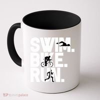 Swim Bike Run Triathlon Triathlete Athletics Gift Coffee Mug thumb 0