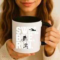 Swim Bike Run Triathlon Triathlete Athletics Gift Coffee Mug thumb 3