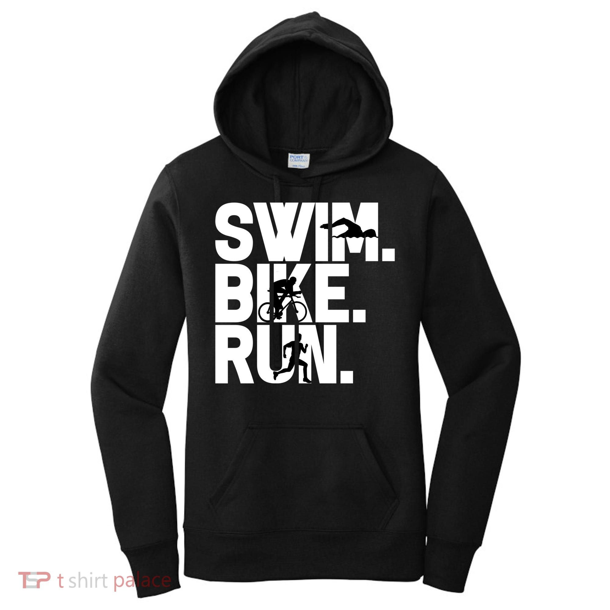 Swim Bike Run Triathlon Triathlete Athletics Gift Women's Hoodie