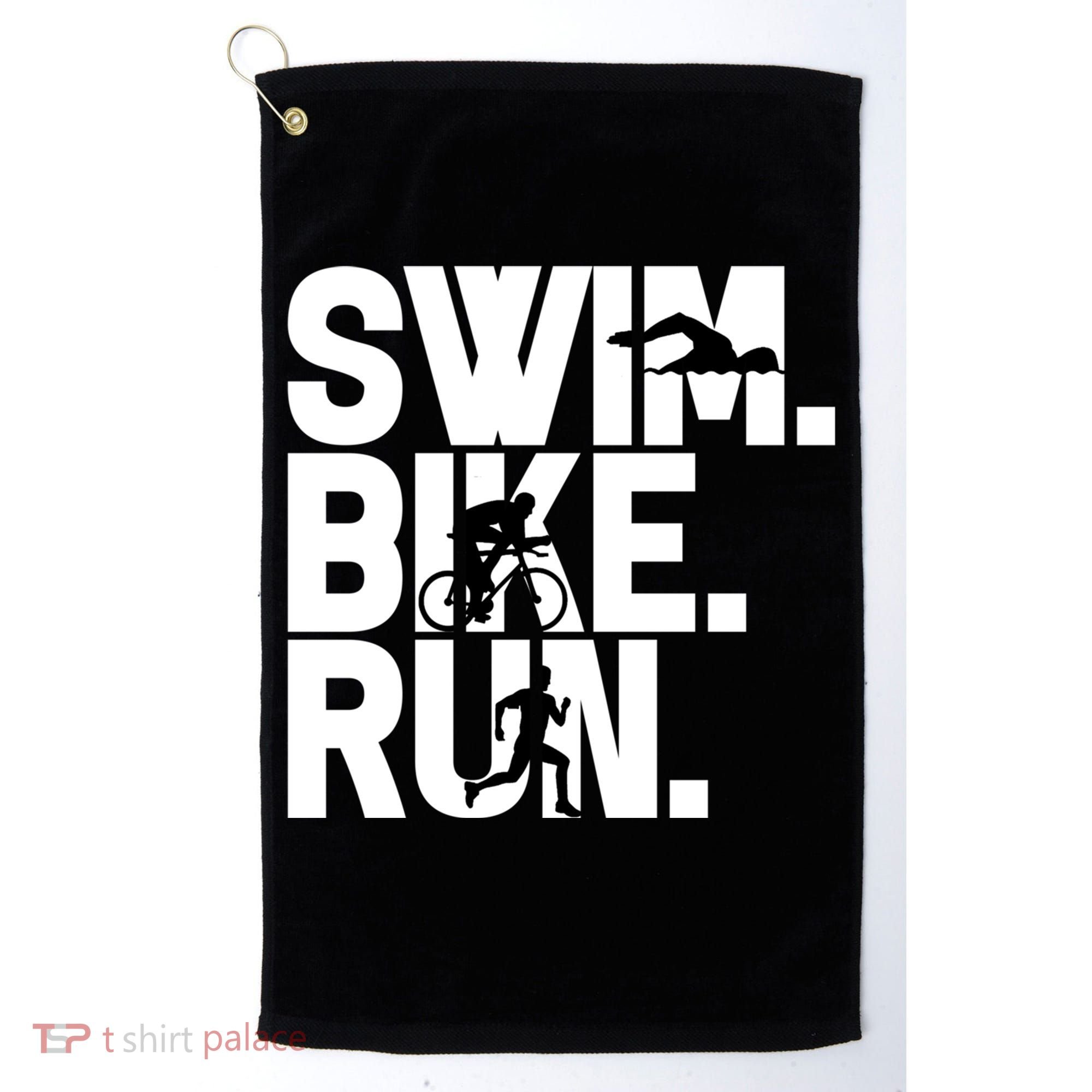 Swim Bike Run Triathlon Triathlete Athletics Gift Golf Towel