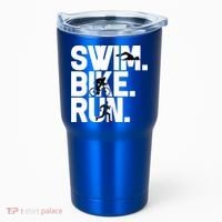 Swim Bike Run Triathlon Triathlete Athletics Gift Tumbler thumb 0