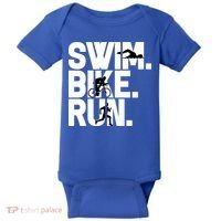 Swim Bike Run Triathlon Triathlete Athletics Gift Baby Bodysuit thumb 0