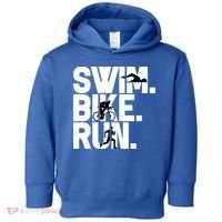 Swim Bike Run Triathlon Triathlete Athletics Gift Toddler Hoodie thumb 0