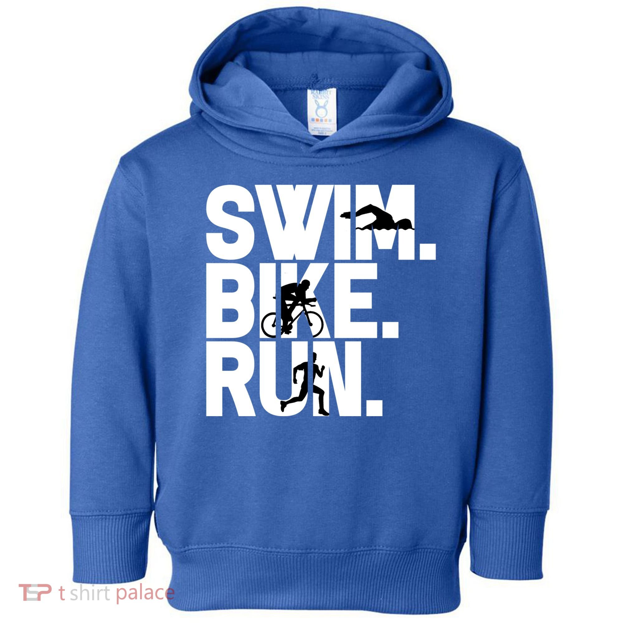Swim Bike Run Triathlon Triathlete Athletics Gift Toddler Hoodie