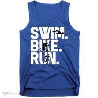 Swim Bike Run Triathlon Triathlete Athletics Gift Tank Top thumb 0