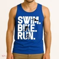 Swim Bike Run Triathlon Triathlete Athletics Gift Tank Top thumb 3