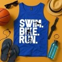 Swim Bike Run Triathlon Triathlete Athletics Gift Tank Top thumb 4