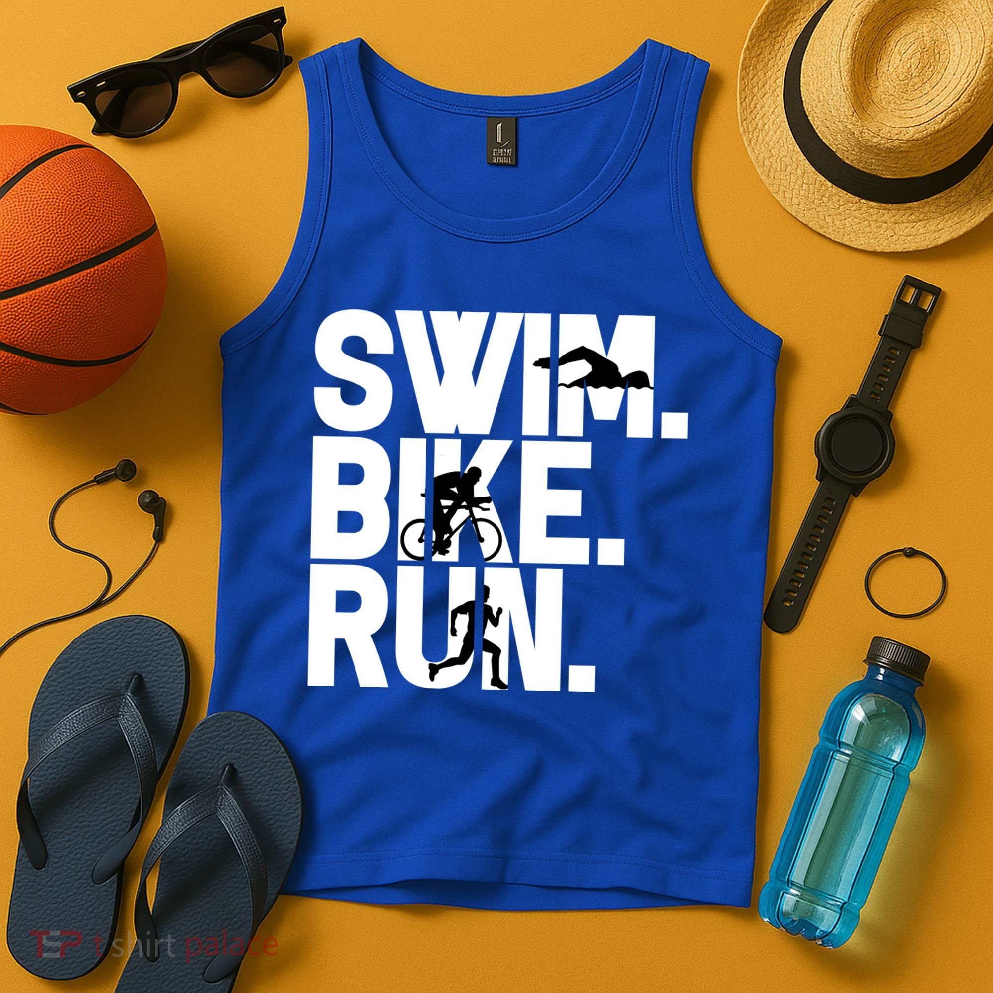 Swim Bike Run Triathlon Triathlete Athletics Gift Tank Top