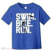 Swim Bike Run Triathlon Triathlete Athletics Gift Toddler T-Shirt thumb 0