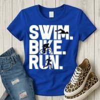 Swim Bike Run Triathlon Triathlete Athletics Gift Women's T-Shirt thumb 3