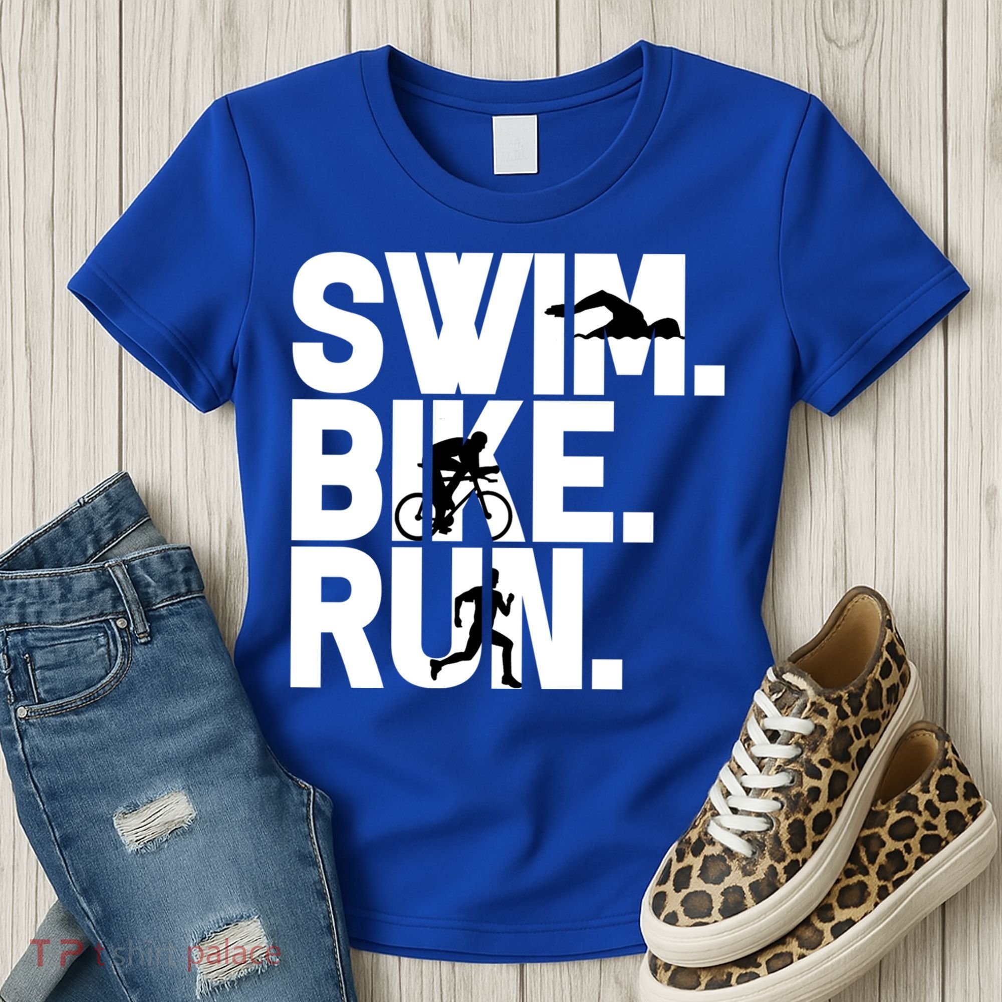 Swim Bike Run Triathlon Triathlete Athletics Gift Women's T-Shirt