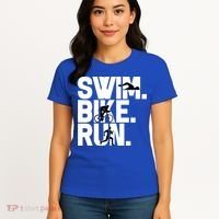 Swim Bike Run Triathlon Triathlete Athletics Gift Women's T-Shirt thumb 4
