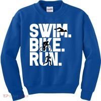 Swim Bike Run Triathlon Triathlete Athletics Gift Kids Sweatshirt thumb 0
