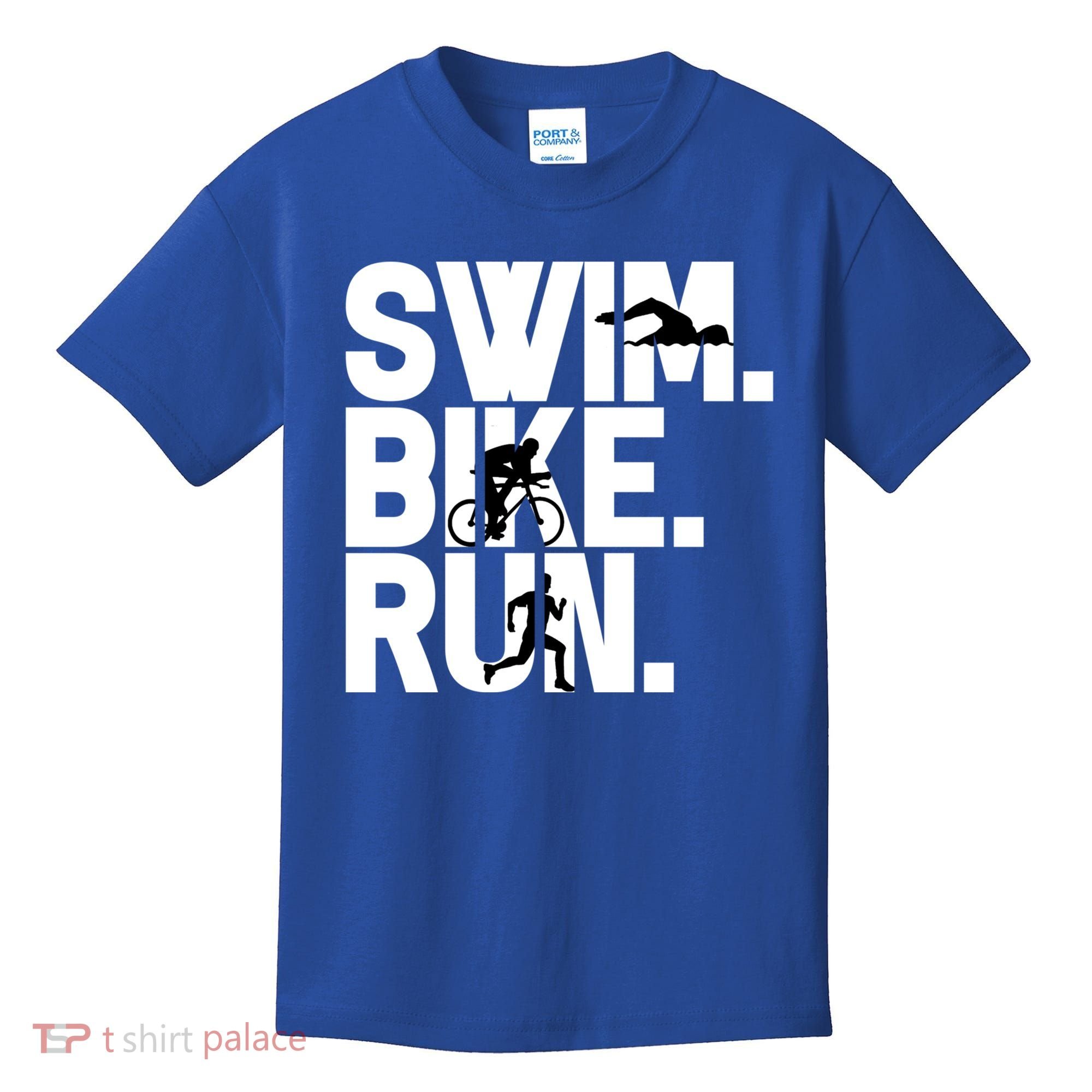 Swim Bike Run Triathlon Triathlete Athletics Gift Kids T-Shirt