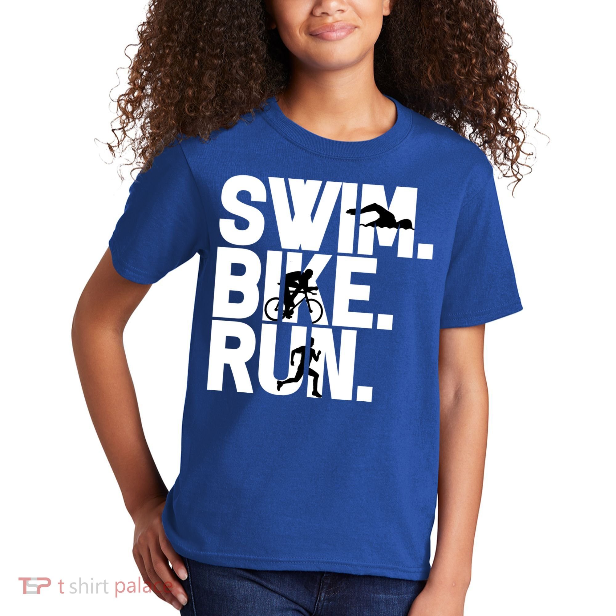 Swim Bike Run Triathlon Triathlete Athletics Gift Kids T-Shirt