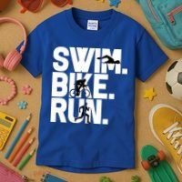 Swim Bike Run Triathlon Triathlete Athletics Gift Kids T-Shirt thumb 3