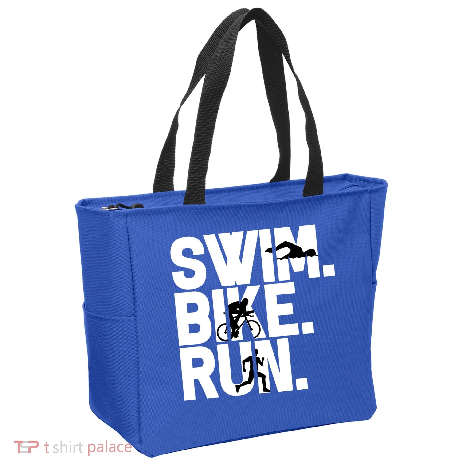 Swim Bike Run Triathlon Triathlete Athletics Gift Tote Bag