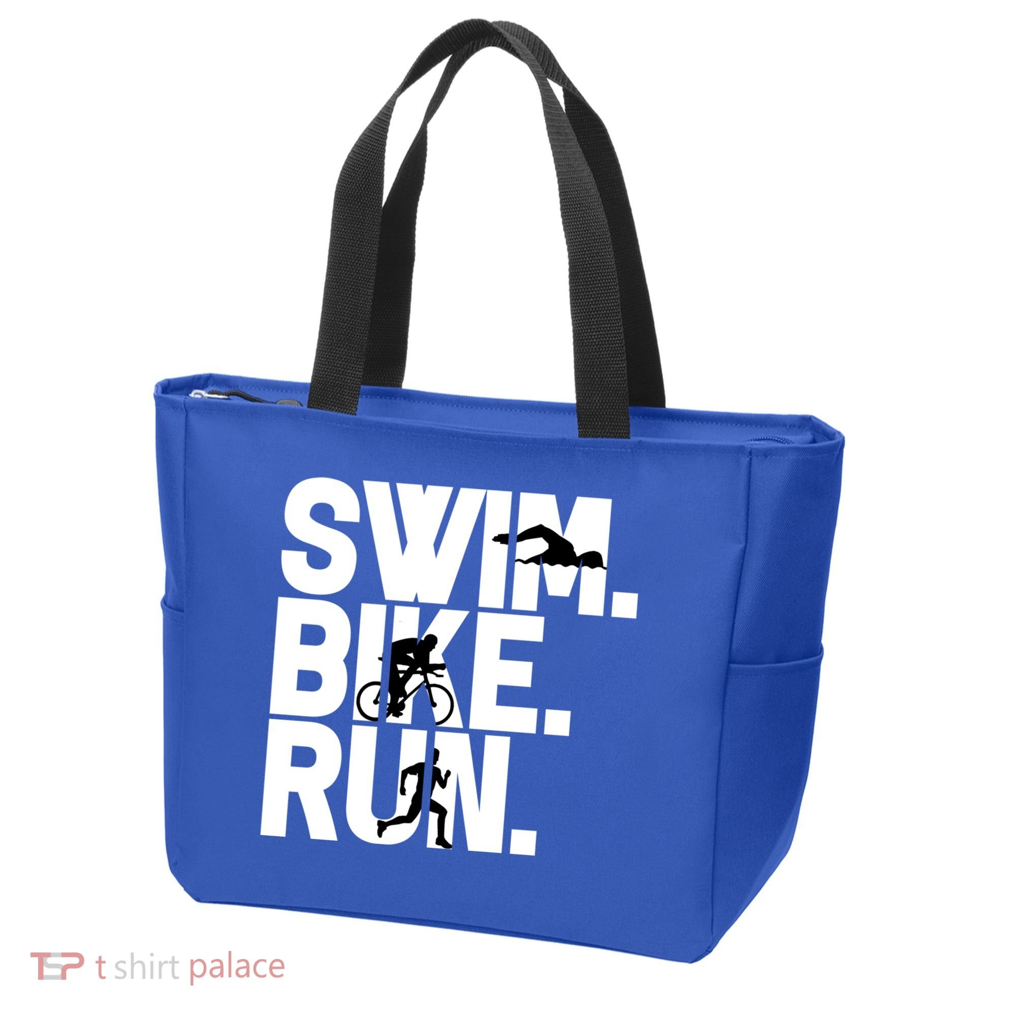 Swim Bike Run Triathlon Triathlete Athletics Gift Tote Bag