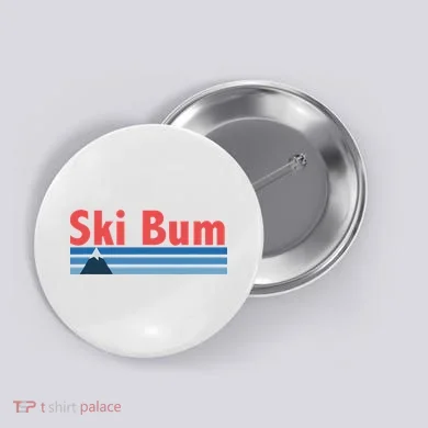 Ski Bum Retro Ski Bum Button