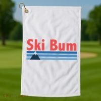 Ski Bum Retro Ski Bum Golf Towel thumb 1