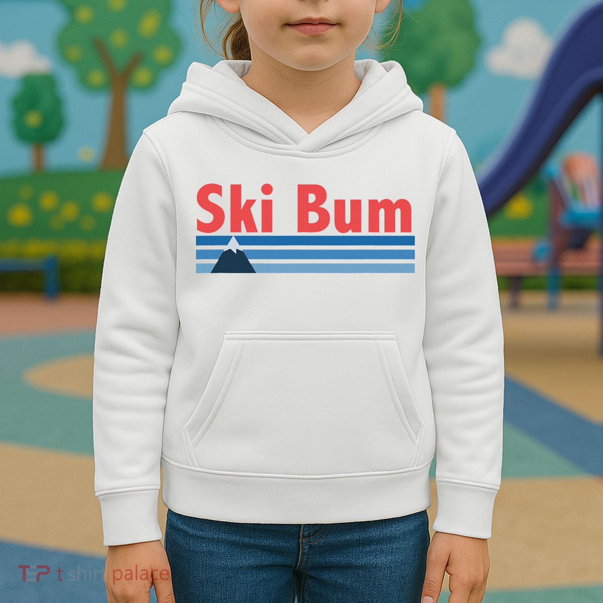 Ski Bum Retro Ski Bum Kids Hoodie