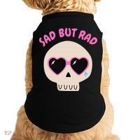 Sad But Rad Teens Kawaii Pastel Goth Cute Skull Doggie Tank thumb 0