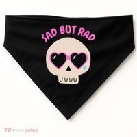 Sad But Rad Teens Kawaii Pastel Goth Cute Skull USA-Made Doggie Bandana thumb 0